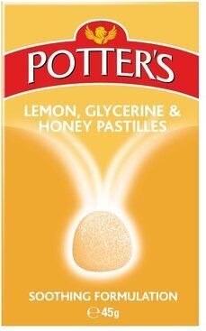 POTTERS pastilles lemon, glycerine & honey 45g