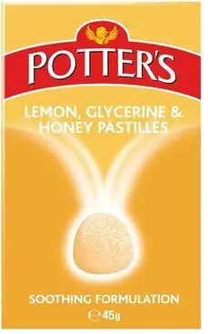 POTTERS pastilles lemon, glycerine & honey 45g