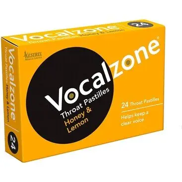 VOCALZONE throat pastilles honey & lemon 24
