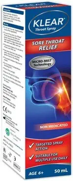 KLEAR sore throat spray 50ml