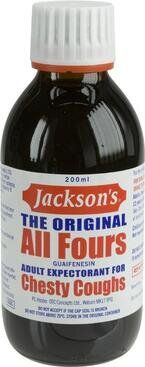 JACKSON'S expectorant the original all fours 50mg/5ml 200ml