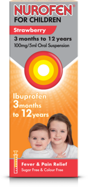 NUROFEN FOR CHILDREN suspension with syringe strawberry s/f 100mg/5ml 200ml