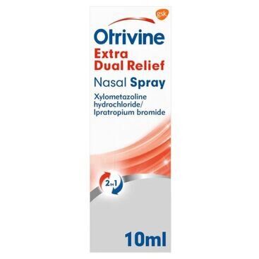 OTRIVINE nasal spray extra dual relief 0.6mg/ml/0.5mg/ml 10ml