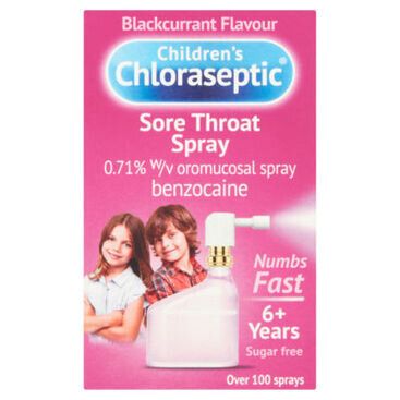 Ultra Chloraseptic Anaesthetic Throat Spray Children's Blackcurrant 15ml