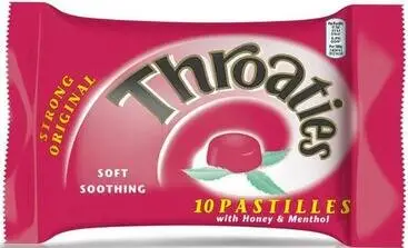 THROATIES pastilles honey & menthol original 10