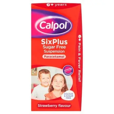 CALPOL SIX PLUS suspension sugar & colour free 250mg/5ml 100ml
