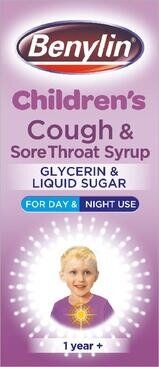 BENYLIN childrens cough & sore throat syrup 125ml