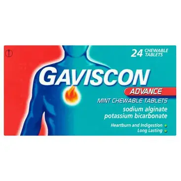 Gaviscon Advance 24 Mint Chewable Tablets