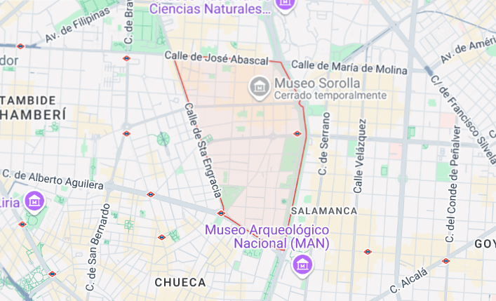 Screenshot google maps ALMAGRO CHAMBERÍ