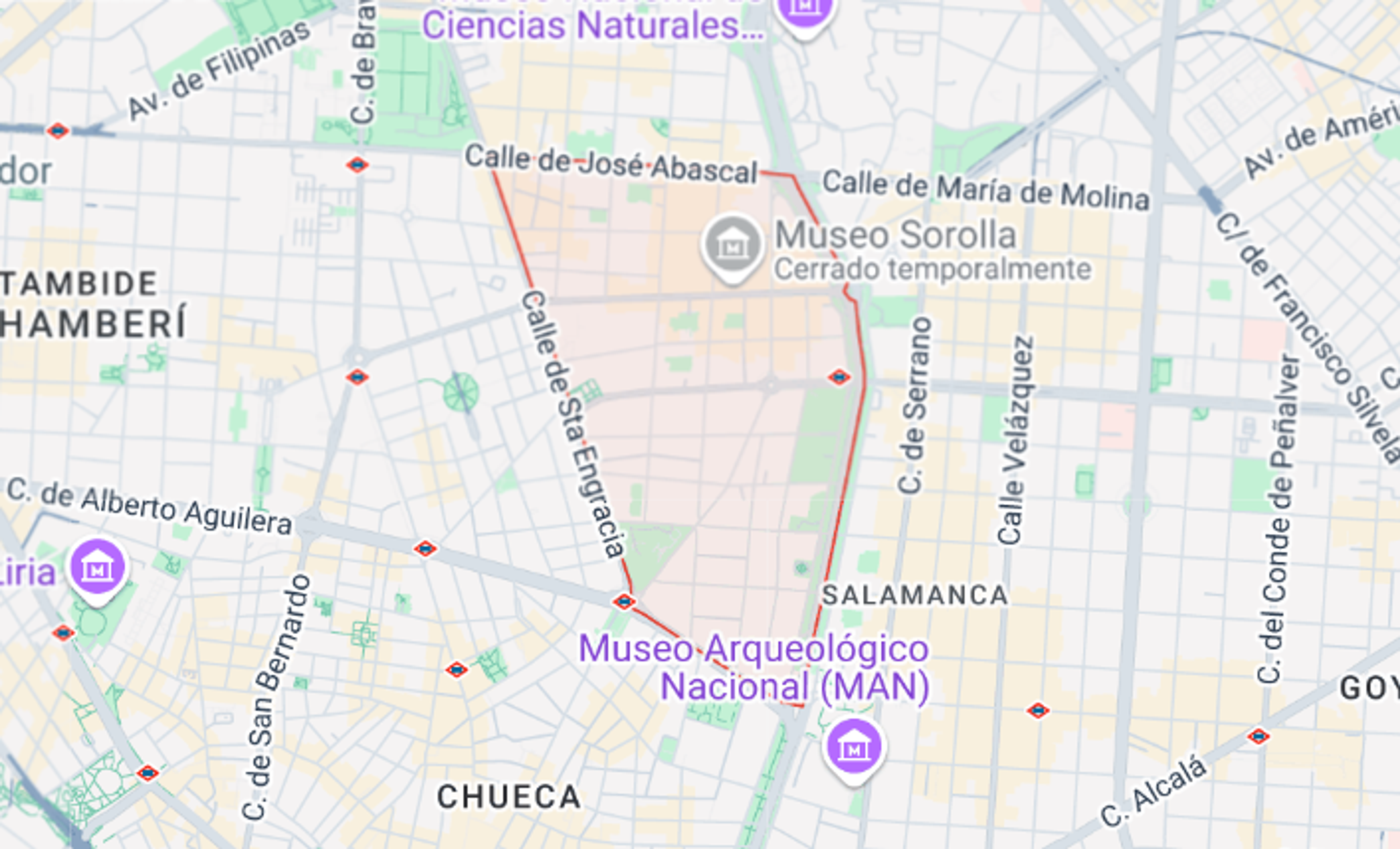 Screenshot google maps ALMAGRO CHAMBERÍ