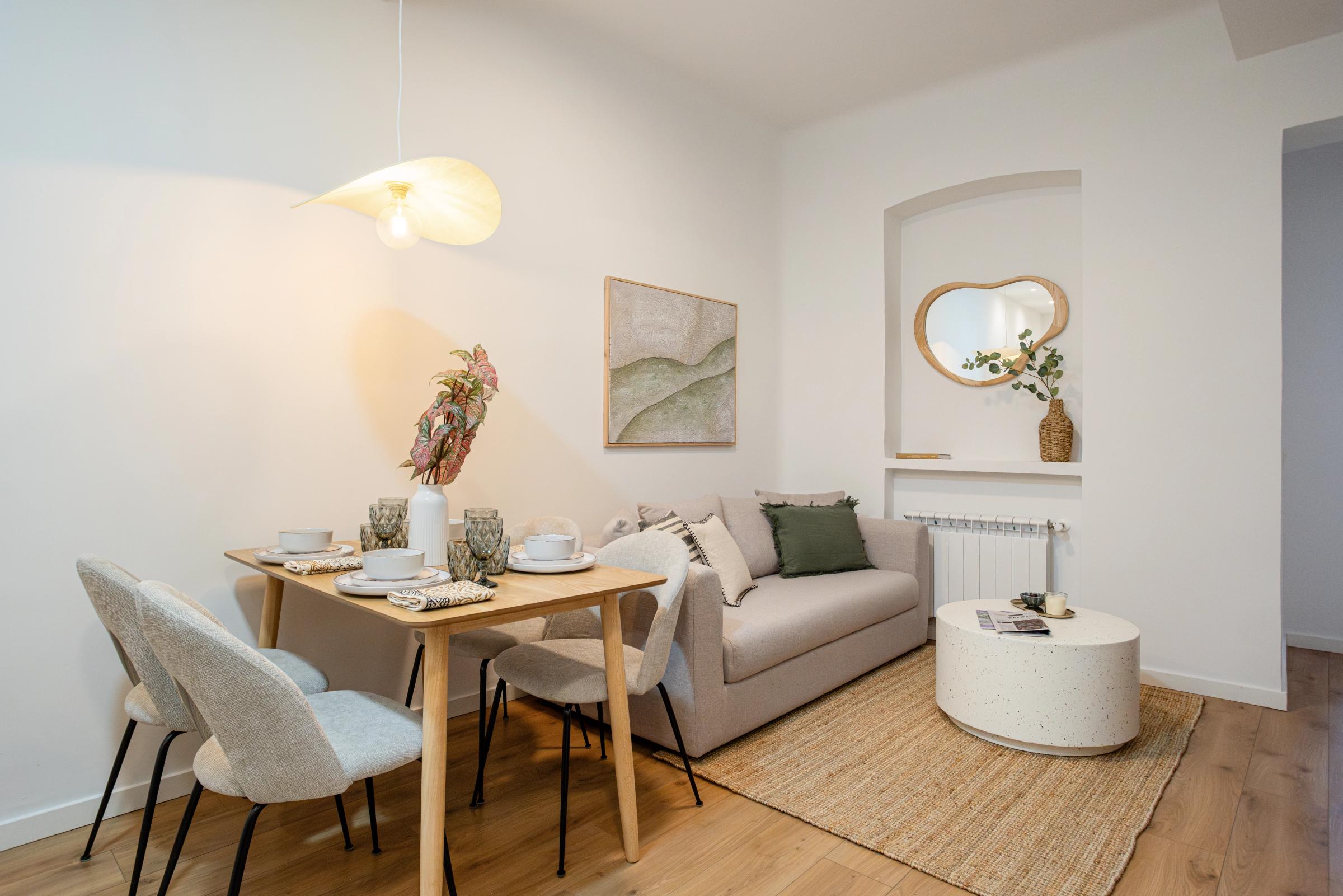 NESTIC - BRACARA - Living room furnished apartment with services