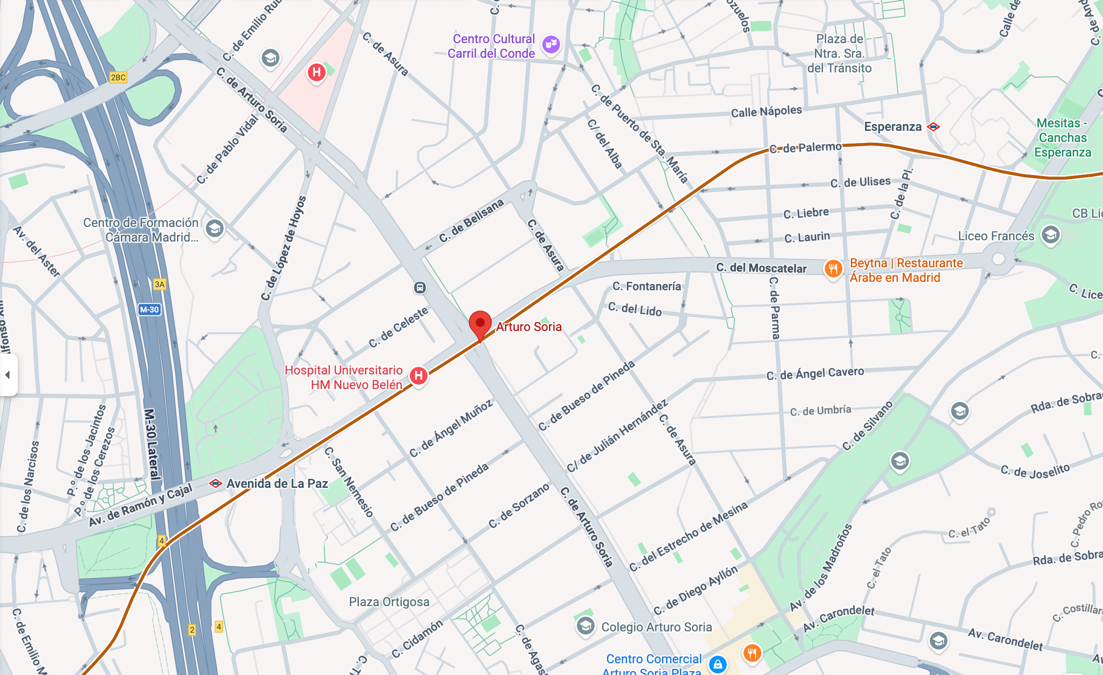 Google maps screenshot