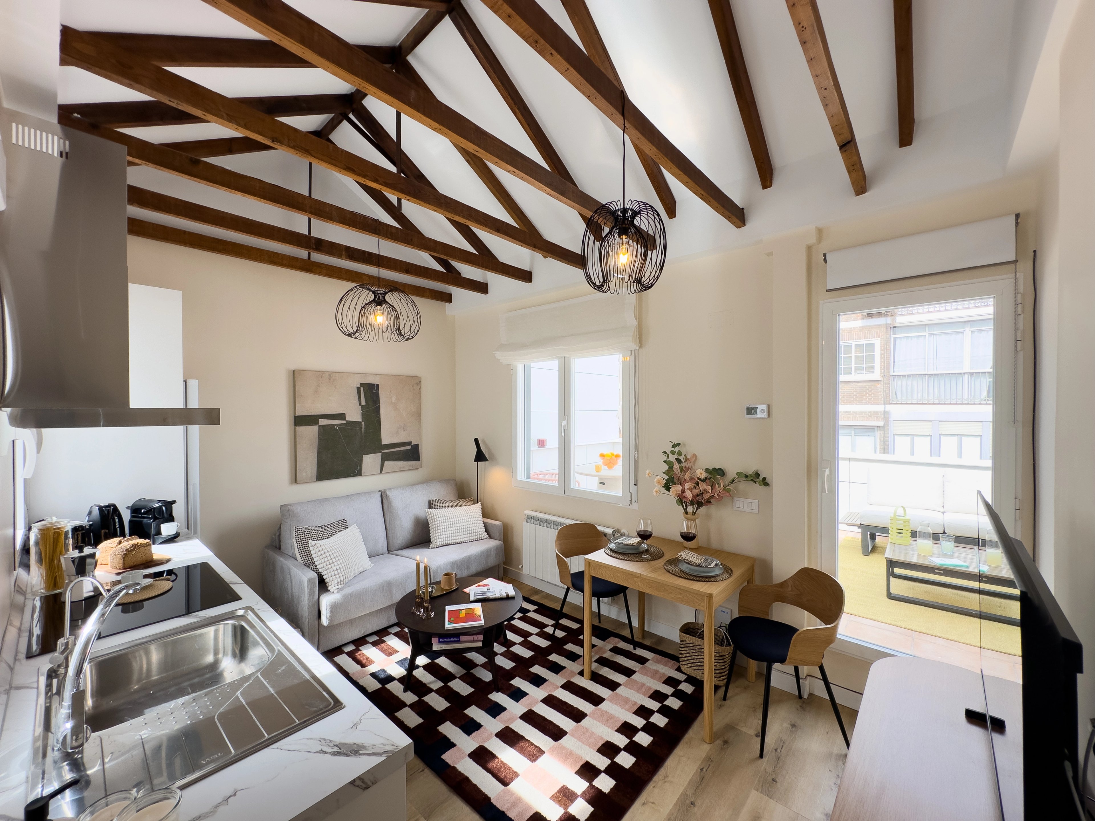 NESTIC - MORETO -  Living room Furnished apartment with services