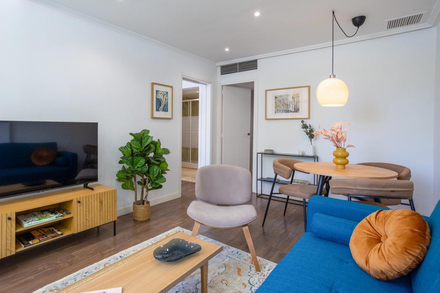 NESTIC - DARIEN - Living room fully furnished apartment