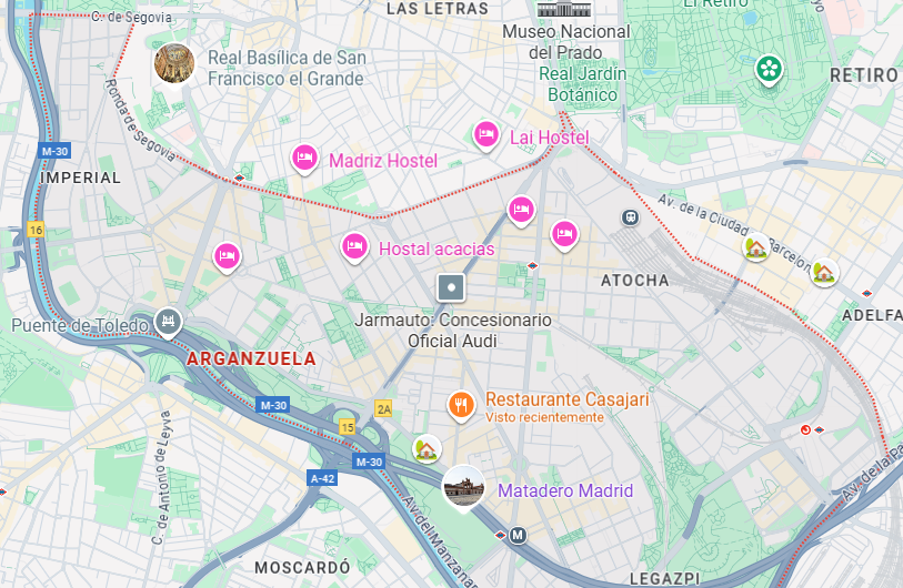 NESTIC - Screenshot google maps ARGANZUELA