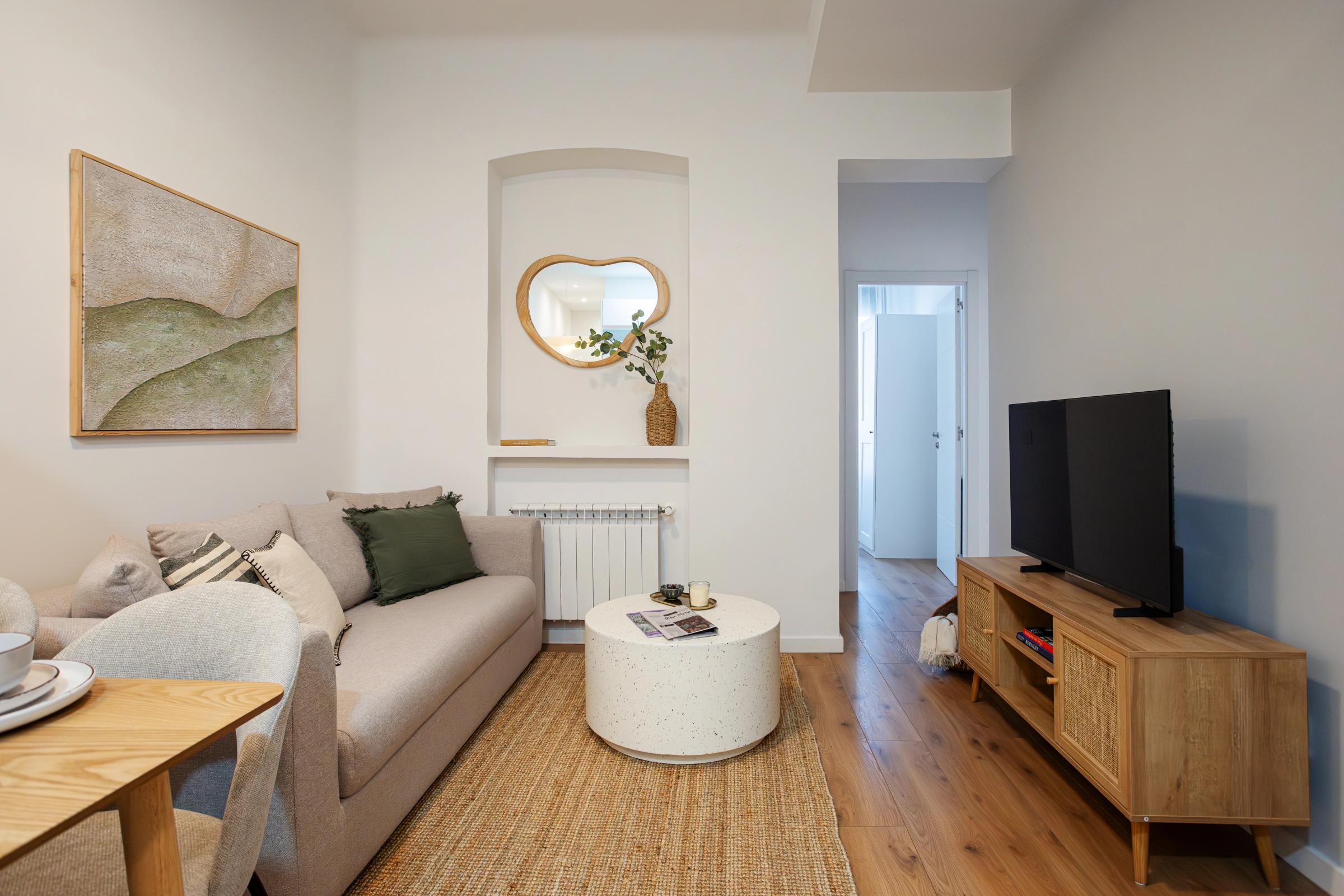 NESTIC - BRACARA - Living room furnished apartment with services