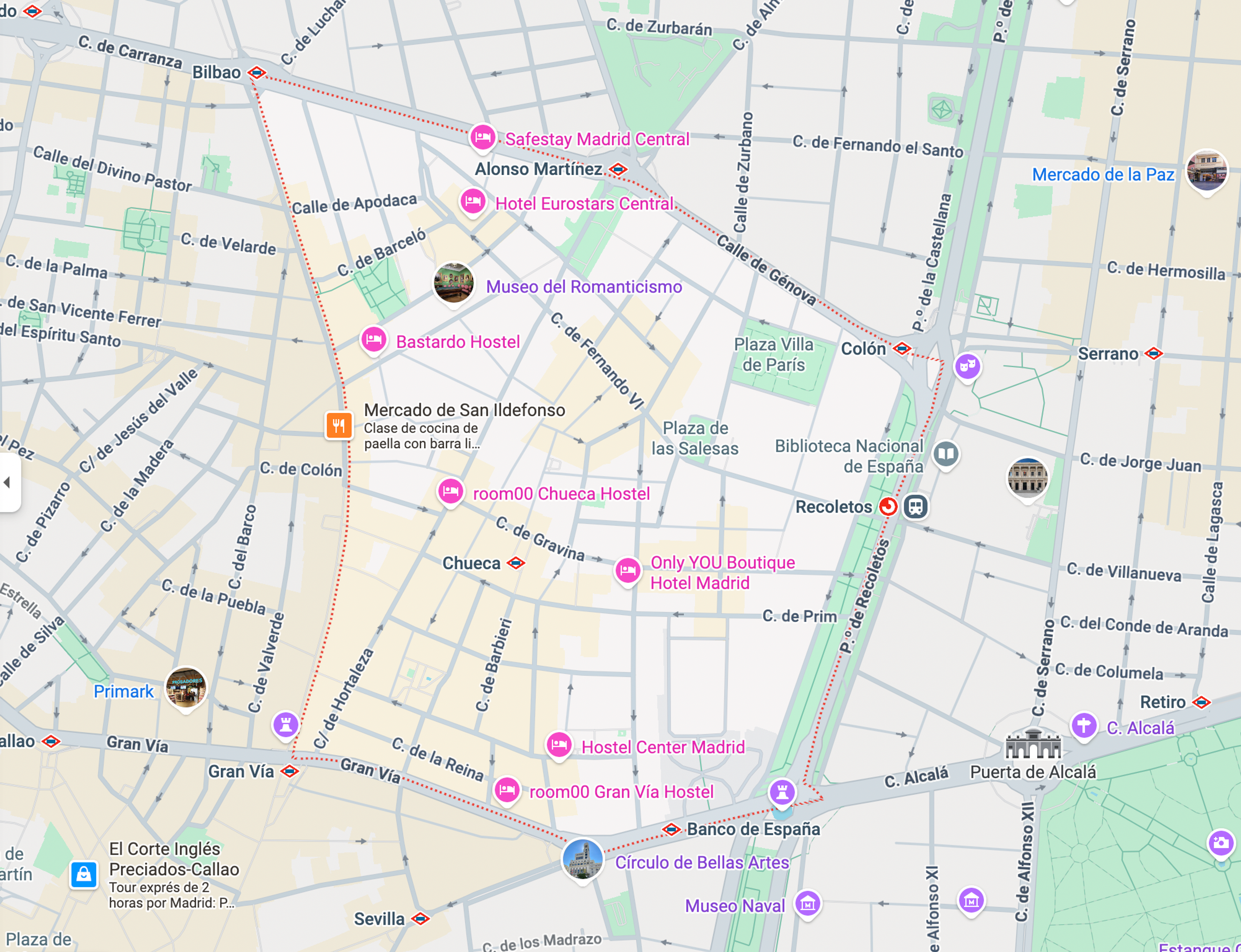 Google maps screenshot
