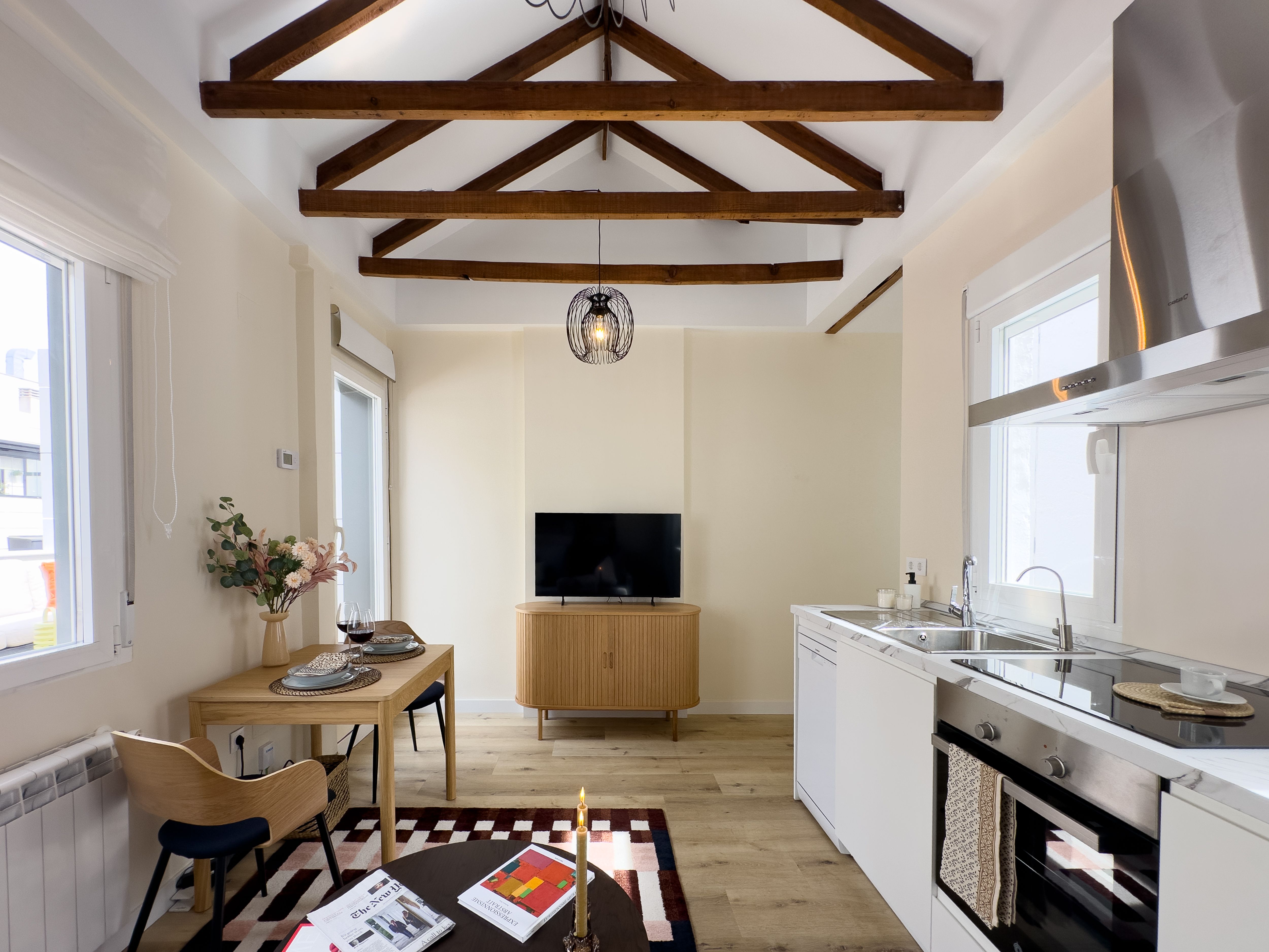 NESTIC - MORETO - Living room Furnished apartment with services