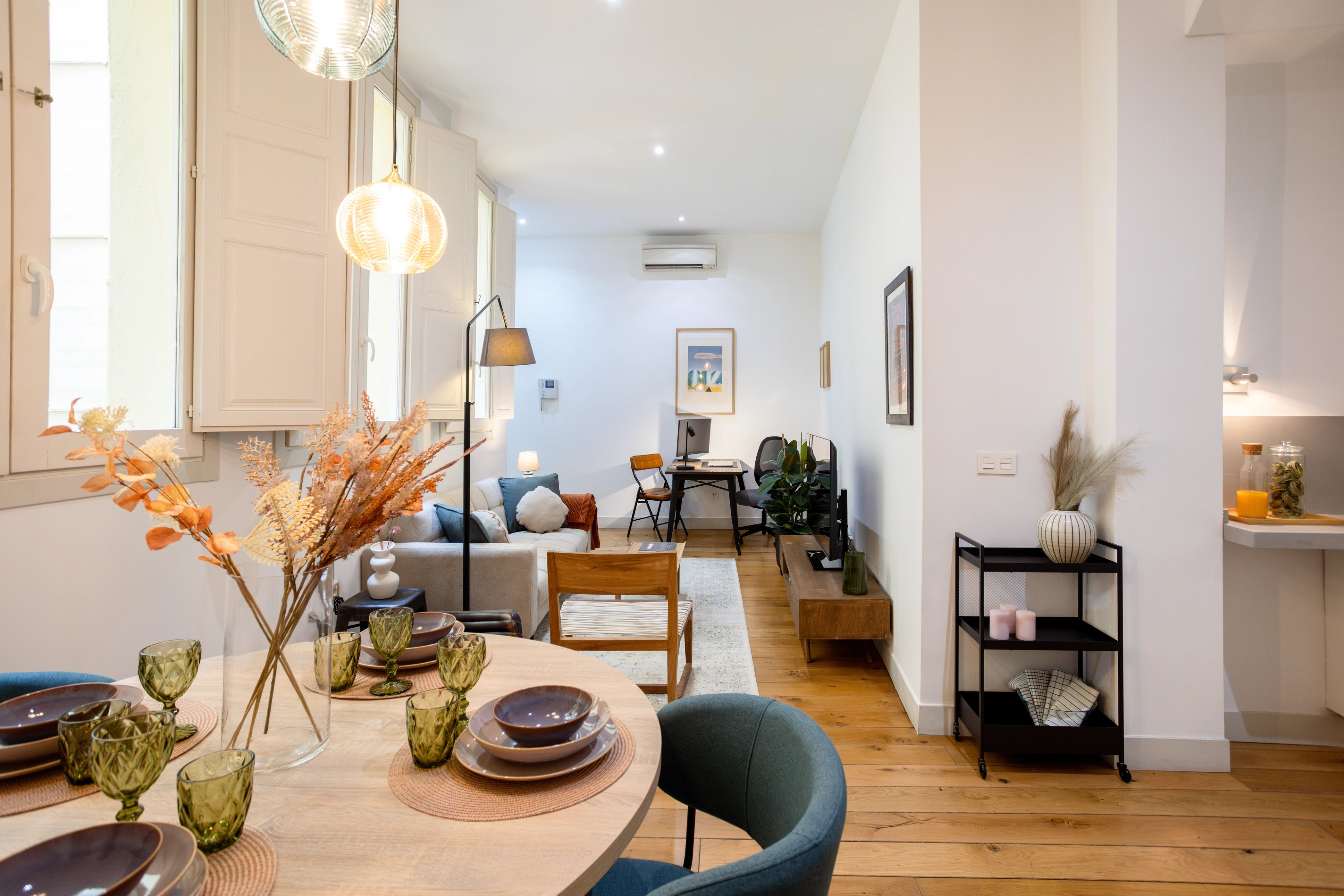 NESTIC - Mer - Sala de estar apartamento amueblado
