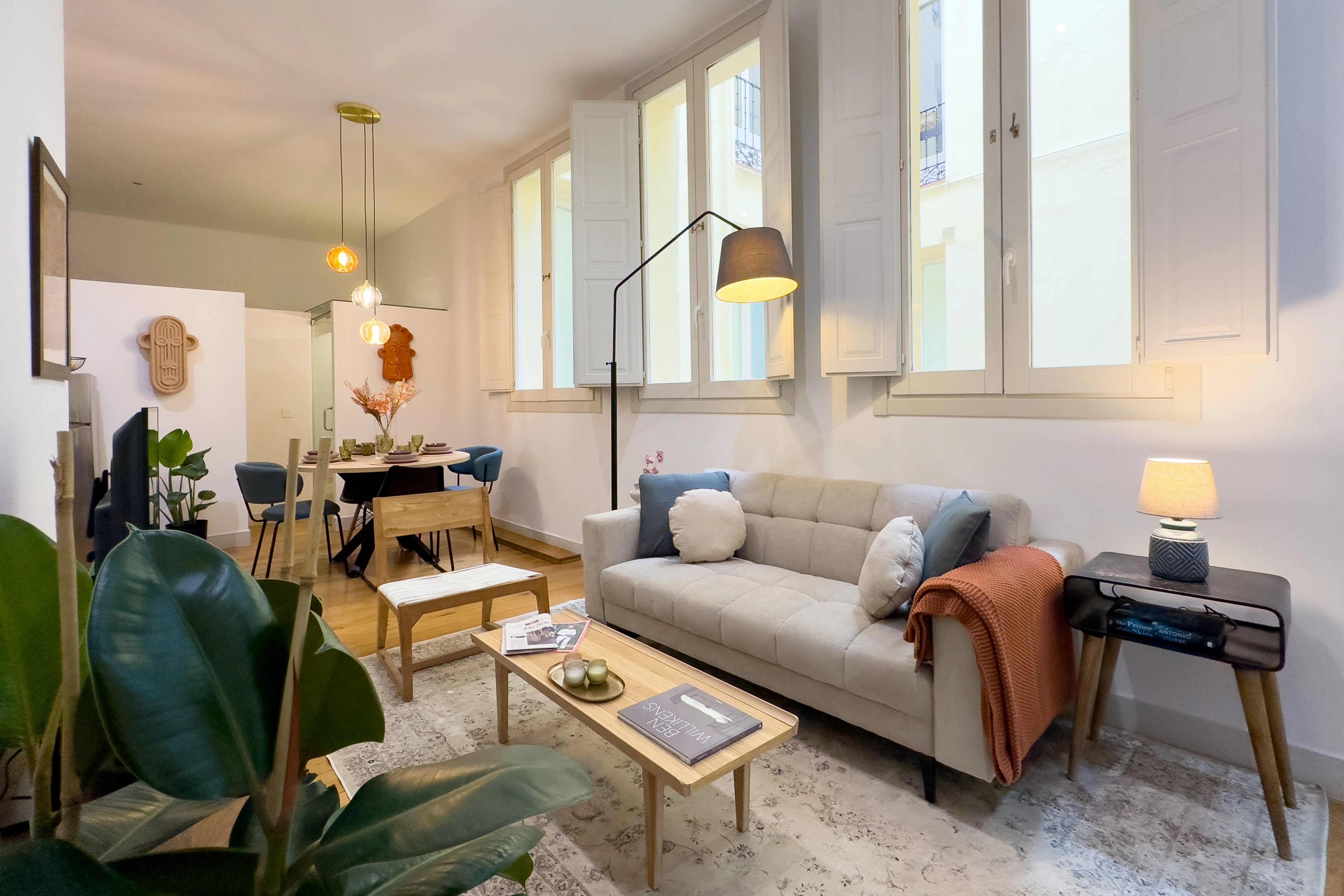 NESTIC - Mer - Sala de estar apartamento amueblado