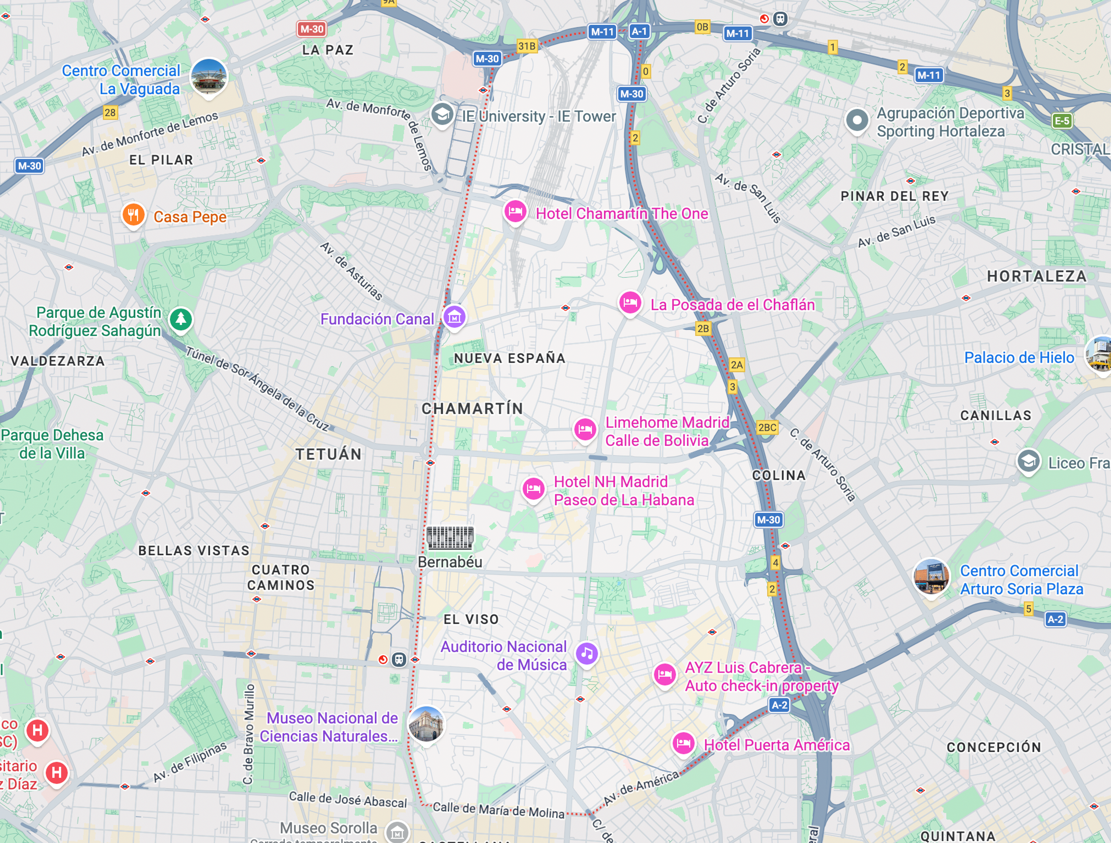 Google maps screenshot
