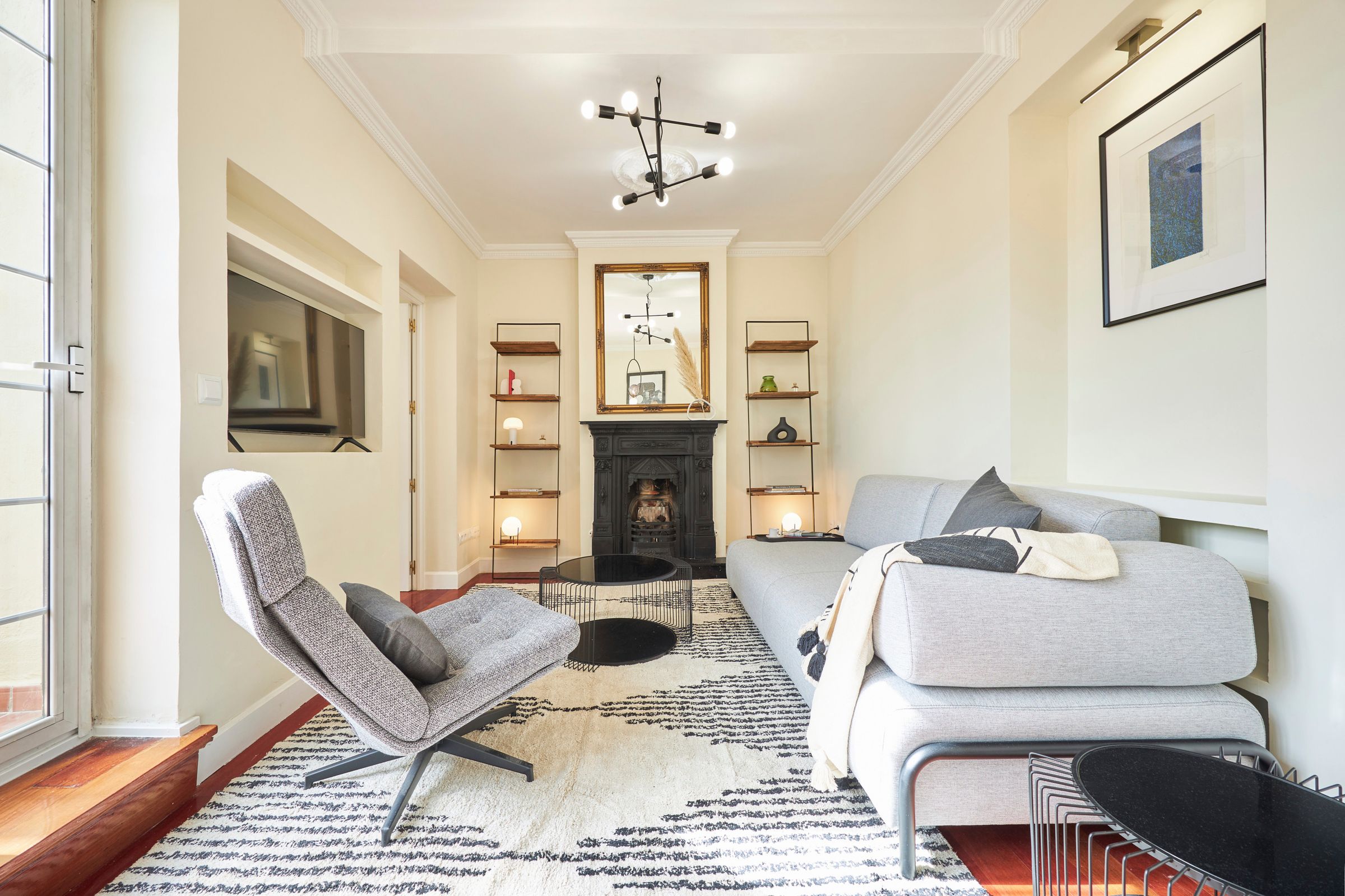 NESTIC - BRIGADIER - Living room furnished in penthouse in Salamanca Madrid