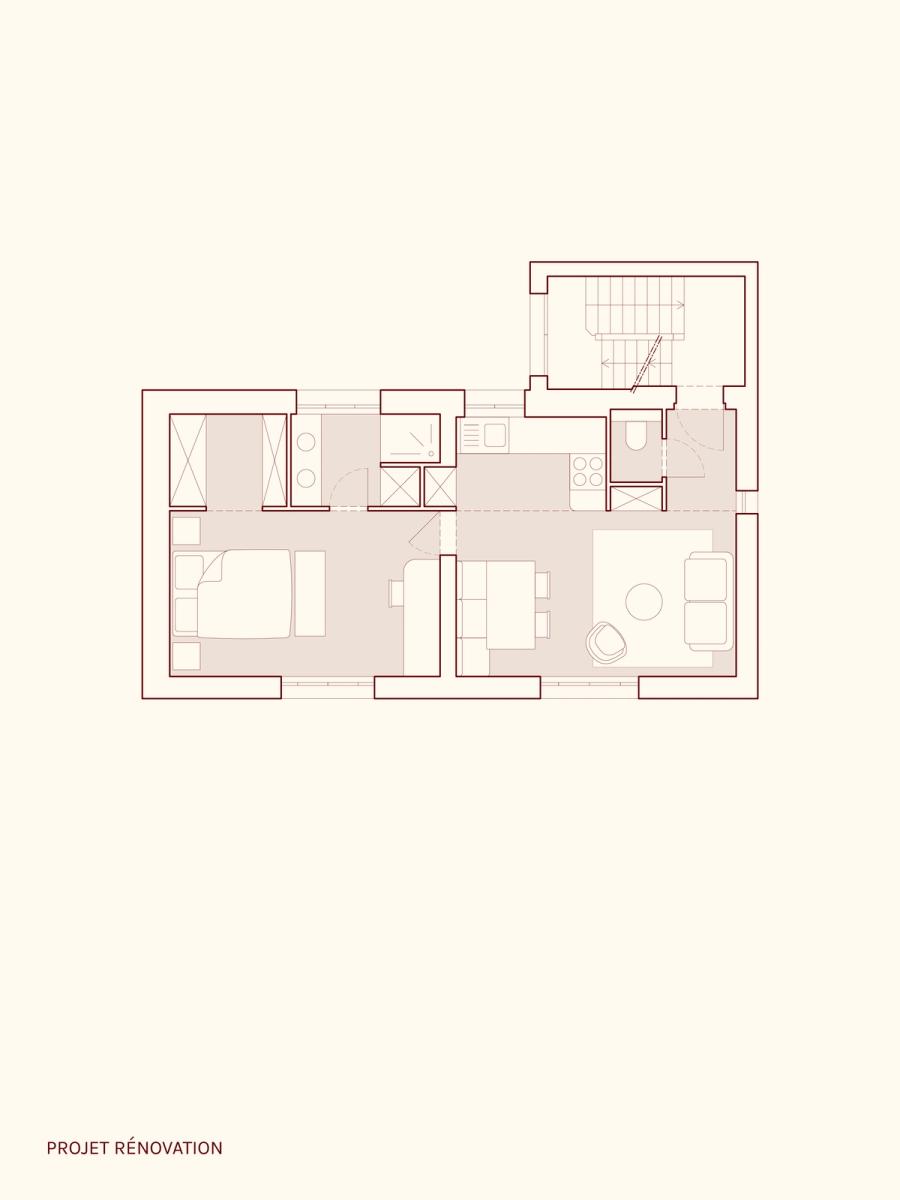 Plan 2e étage projet rénovation