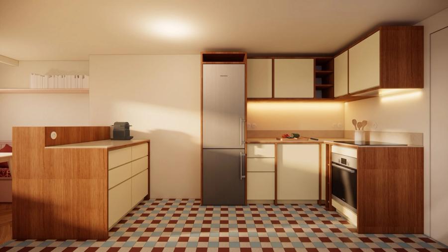 Perspective de la cuisine