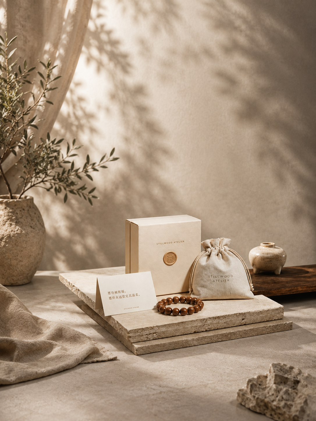 Stillwood Atelier gift setting with considered pieces for meaningful gifting.