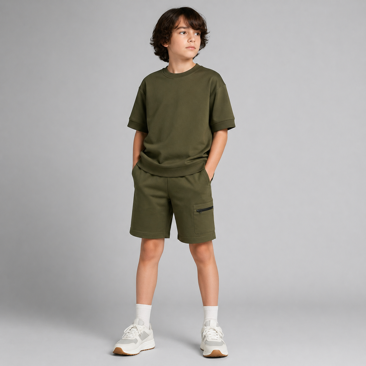 Conjunto Short Verde Oliva