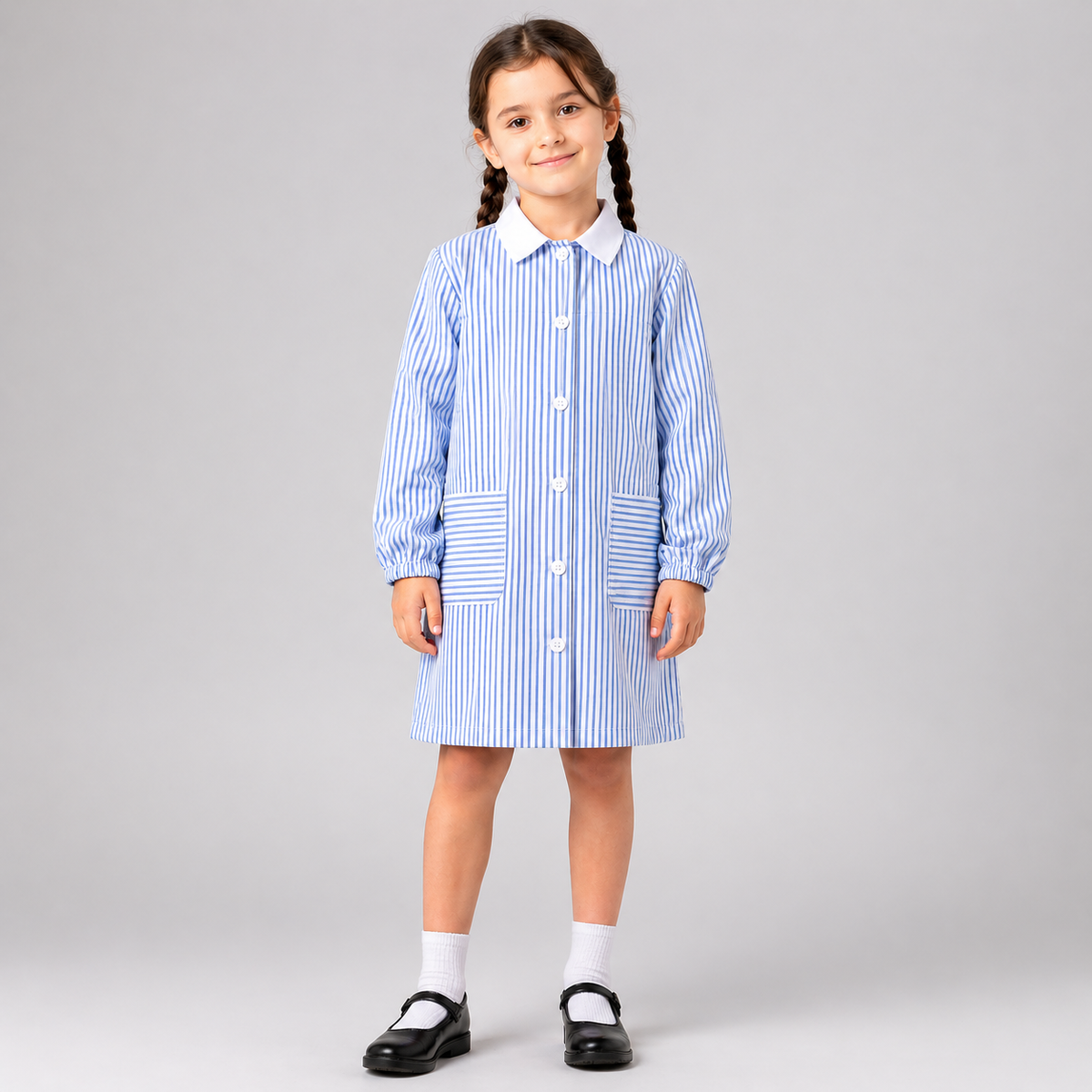 Bata de Rayas Azules