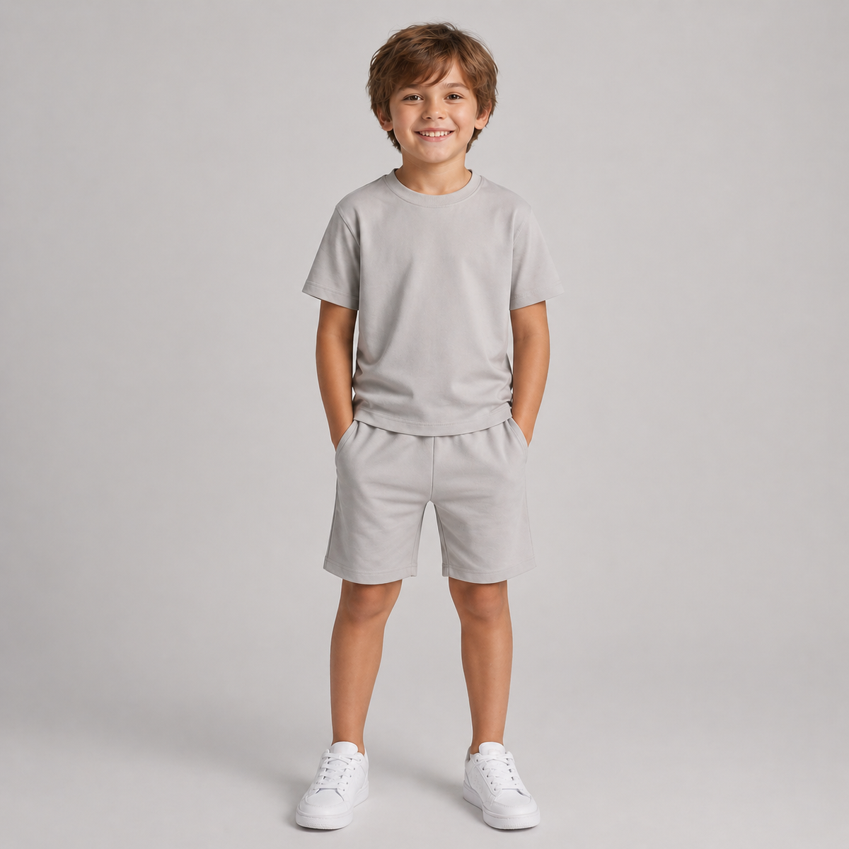 Conjunto Short Gris Claro