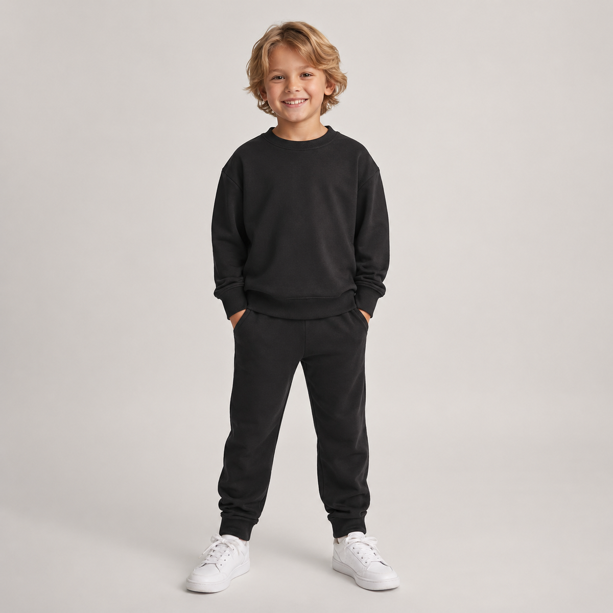 Conjunto Casual Negro de Algodón