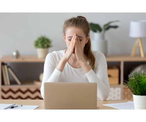woman on laptop trying to figure things out
