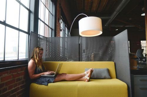 woman on laptop making a decision