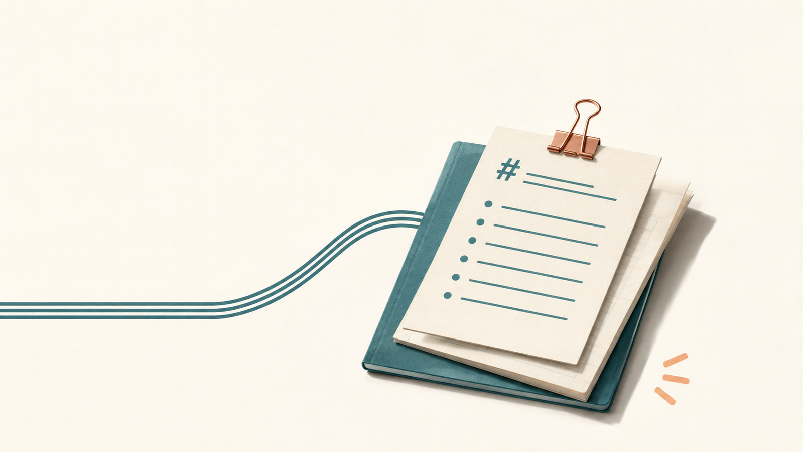 A clean llms.txt file makes your website readable to AI assistants, but broad, quotable answer pages are what improve AI search visibility and brand citations. Minimal editorial illustration of an llms.txt index card on a notebook, representing how structured content helps AI systems read and cite a website.