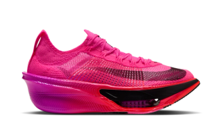 Women's Nike Alphafly 4 "Hyper Pink/Fuchsia Blast/Bright Crimson/Black" marathon racing shoe.