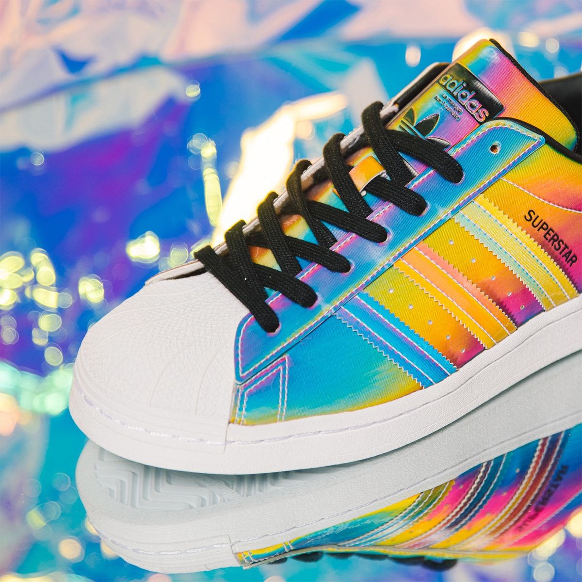 The adidas Superstar Appears in Rainbow Iridescent House of Heat