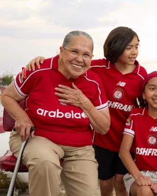 Models in Mexico wearing Toluca FC's Apertura 2026 Home Jersey by New Balance Football.