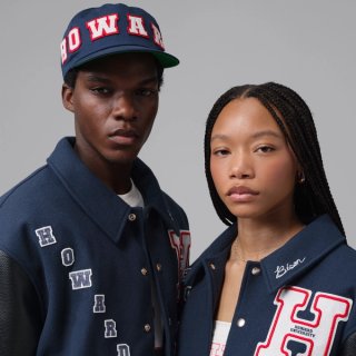 Howard University x Jordan Flight Men's Varsity Jacket "College Navy" (SKU: IU5510-419). Photo via Nike.