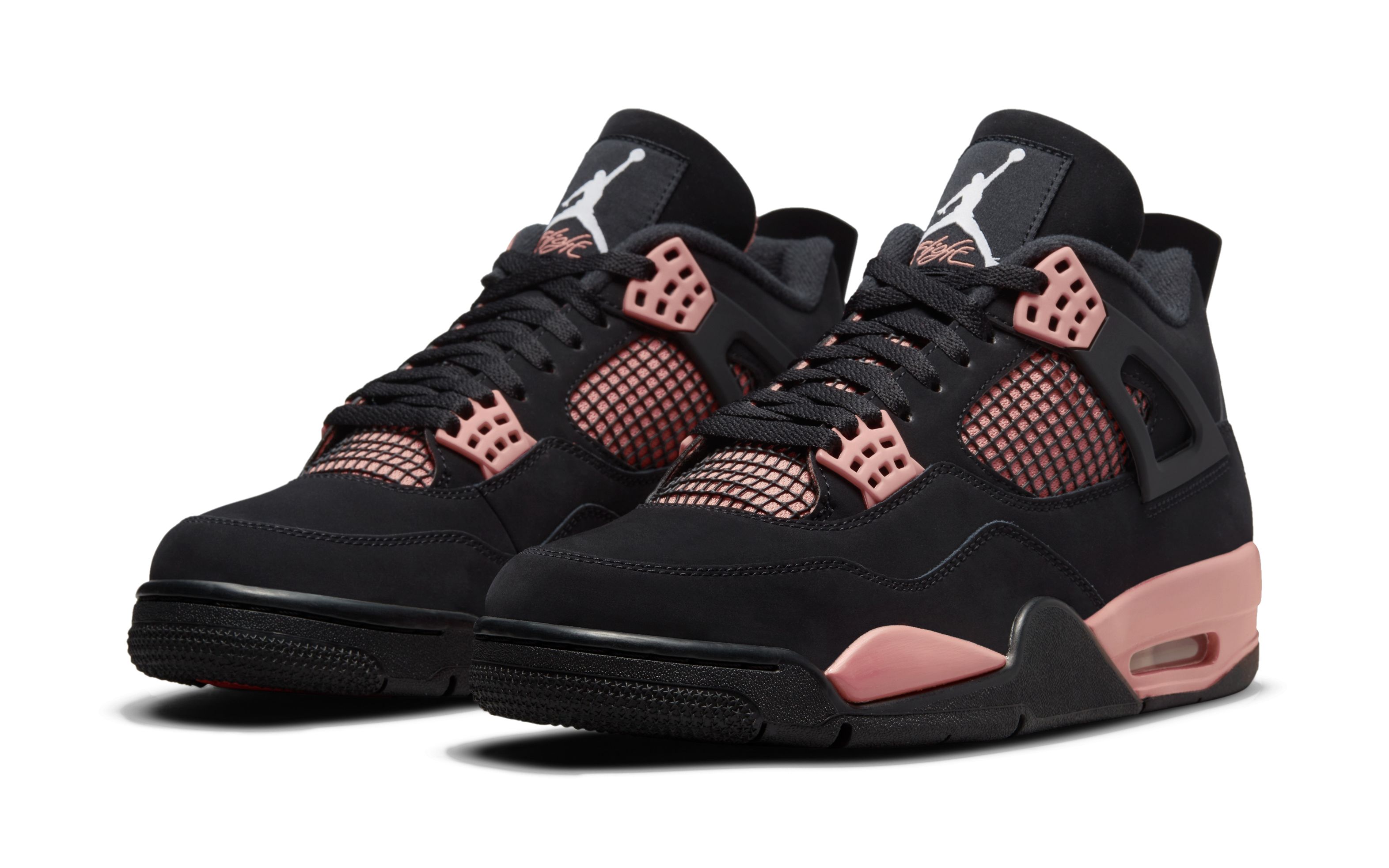 black and pink jordans 4