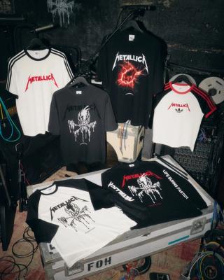 Graphic t-shirts by adidas Originals for Metallica's Life Burns Faster Las Vegas Residency.
