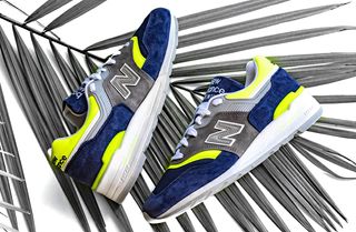 Available Now // Nautical New Balance 997s in Blue and Hi-Vis
