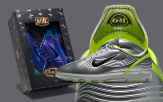 Premium Nike Cryoshot inspired by the Mercurial Vapor 1 OG football boots, in a "Chrome/Hot Lime/Black" color scheme.