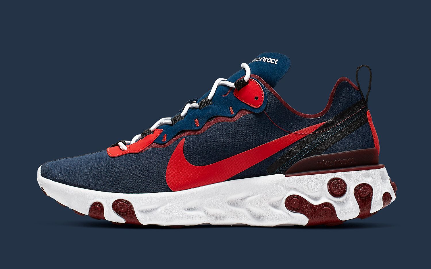 Nike element 55 hotsell red white and blue