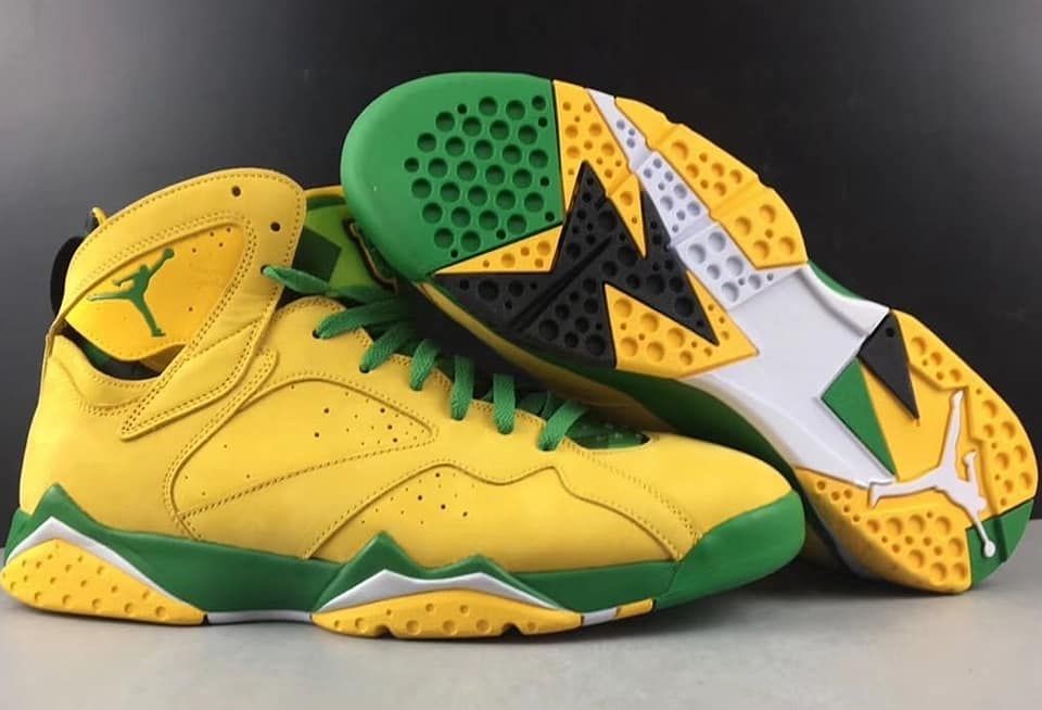 air jordan 7 oregon ducks pe
