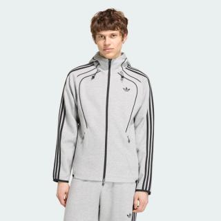 Men's adidas TEAMGEIST 26 FULL-ZIP HOODIE "Medium Grey Heather" (SKU: KR7070). Photo via adidas.