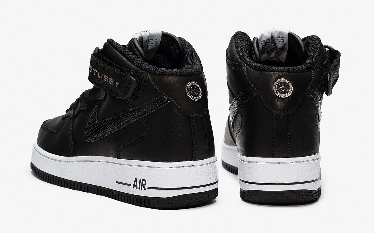 Stussy x Nike Air Force 1 Mid “Black” Releases June 22nd | House