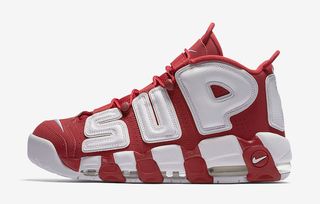 supreme pink nike air more uptempo red white