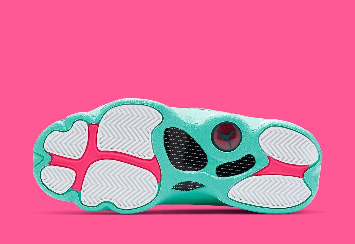 Air Jordan 13 GS Aurora Green Digital Pink 439358-100 Release Date